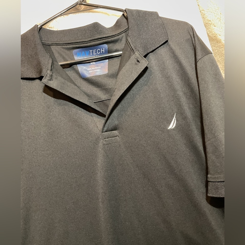Nautica Men's Classic Black Polo Shirt - Picture 2 of 4